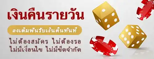 โปรโมชั่นเงินคืนรายวัน